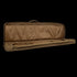 The Condor 36 Single Rifle Case is a spacious, rectangular brown soft case with a handle, empty interior, and side compartments—perfect for military gear—shown against a white background.